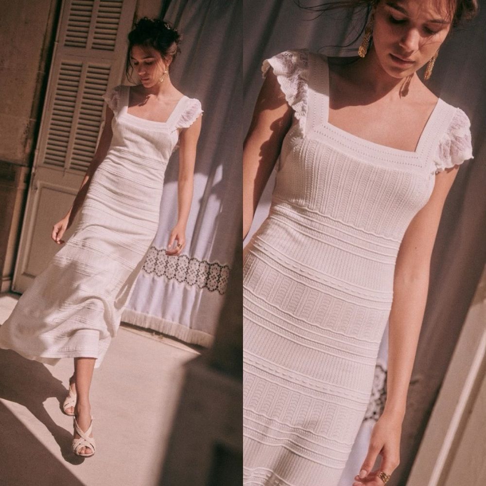 NWT SEZANE ISABELLE DRESS in ecru